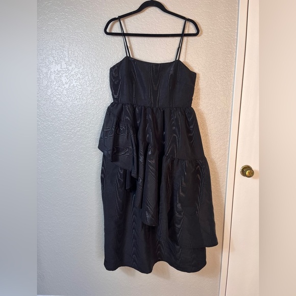 KATE SPADE NY x TARGET Tiered Ruffle Midi Tank Dress Black Size Medium - Picture 6 of 15